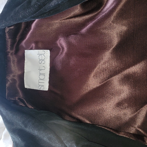 Smart Set Vintage 90's Brown Suede Mid Length Jacket M - Picture 7 of 8